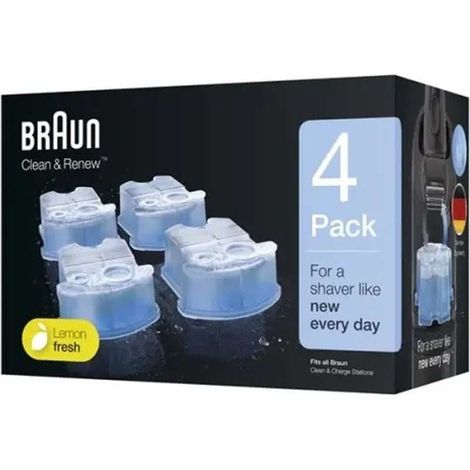 Braun - Ricarica per la stazione di pulizia CCR4, 4 pezzi 4210201205555
