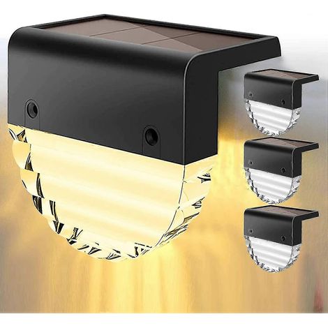Lot de 4 lampes de jardin solaires sans fil à LED pour escaliers Sunlands (1/5)