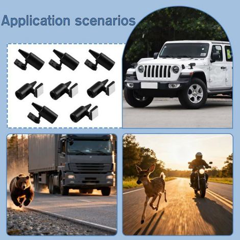 8 PCS Sifflet Ultrasons Anti-Gibier pour Voiture Dispositif Avertissement Anti Collision Lumiryn (1/5)