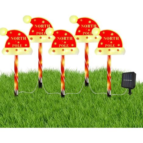 Guirlandes Lumineuses de Canne de Noël - Alimenté par Énergie Solaire Et (1/5)