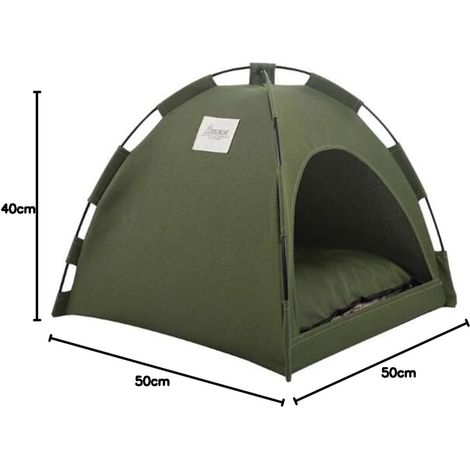 Tenda pieghevole per animali domestici L50×50cm, traspirante, teepee per gatti fino a 7kg, per uso interno ed esterno, ideale per picnic e campeggio estivo. (1/5)