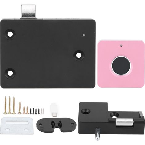 Elektronisches Schloss mit Code- und Fingerabdruckerkennung für Aluminiummöbel und -schränke – Modernes Rosa (1/5)