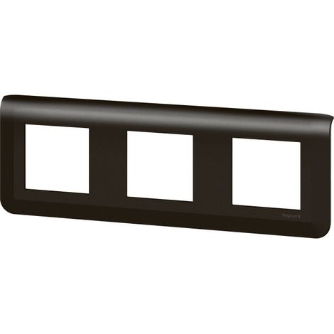 Plaque horizontale Mosaic Legrand 3x2 modules Finition: Noir