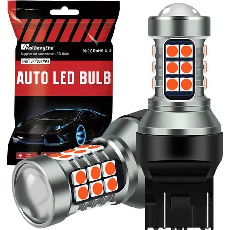 2PCS Ampoule LED 7443, W21/5W T20, 46SMD 3020, Canbus Sans Erreur, Pour Frein Stop Parking (1/5)