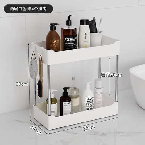 Etagere Pour Lavabo - Support De Rangement Pour Salle De Bain Et Cuisine - Pour Produits De Toilette Cosmetiques Et Snacks - 1 Unite