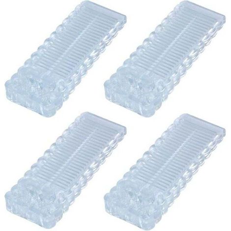 Cale Porte Sol Caoutchouc, 4 Pièces Antidérapante Bloc Arrêts de Portes Durables Butee de Portail Bloque Butoir de Porte Empilables pour Tous Types de Sols en Intérieur et Extérieur (1/3)