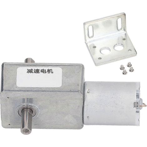 12-mm-Doppelwellen-Schneckengetriebemotor, drehmomentstarkes Untersetzungsgetriebe, selbsthemmend und reversibel, 12 V, 160 U/min (1/5)