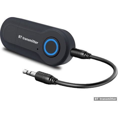 Trasmettitore audio Bluetooth 5.0 - Adattatore wireless - Stereo da 3,5 mm - Nero (1/4)