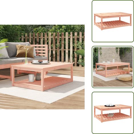 Mesa de patio - vidaXL Mesa de jardín madera maciza abeto de Douglas 121x82,5x45 cm - Mesa de terraza