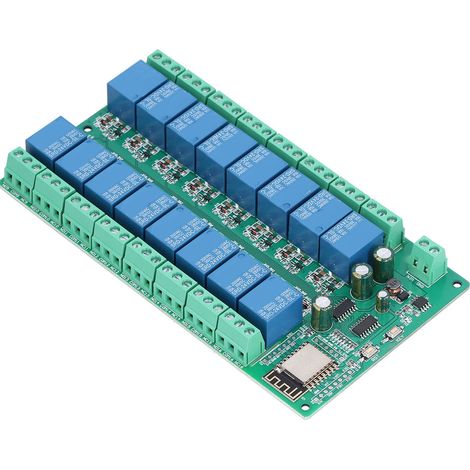 Module Relais 16 Canaux Télécommande WiFi Carte Développement DC 24V Compatible ESP8266 (1/5)