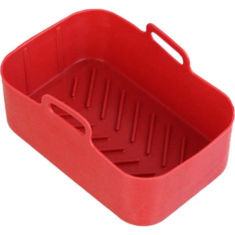 Silikonkorb in Lebensmittelqualität für Heißluftfritteusen, kompatibel mit Ninja DZ201 Foodi 8QT Modellen und anderen Fritteusen mit Doppelkorb. (1/5)