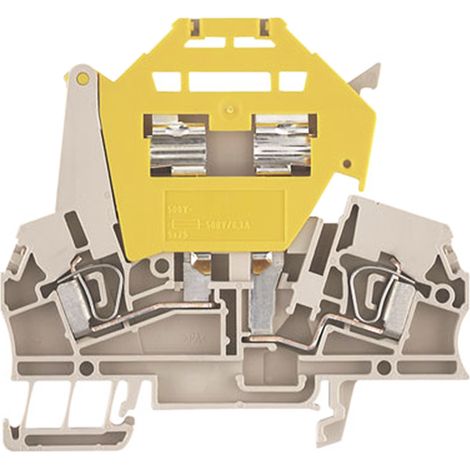 Bloc de jonction rail DIN à fusible Weidmuller Z, 0.5 4mm², Cage à ressort, Beige ( Prix pour 1 )