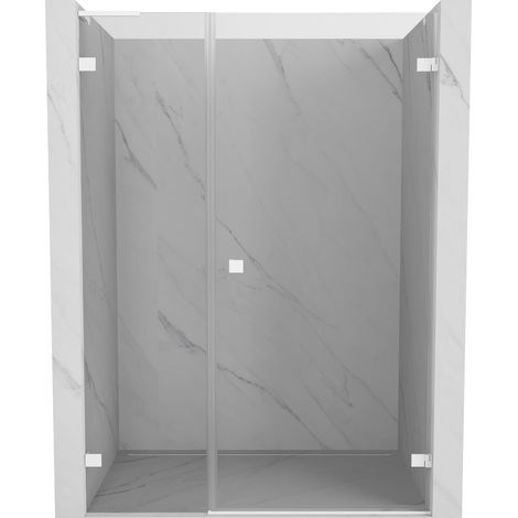 Mexen Lunar-B L Duschschwingtür rechts 115 cm, transparent, weiß - 832SL-115-050-20-00-P