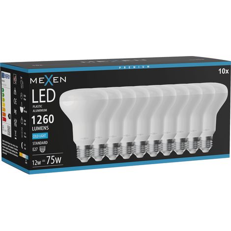Mexen Nova 10x Ampoule LED E27, R80, 12W, Froide - 6500K, 1260 lm - L105-E27-1265-01x10 (1/5)