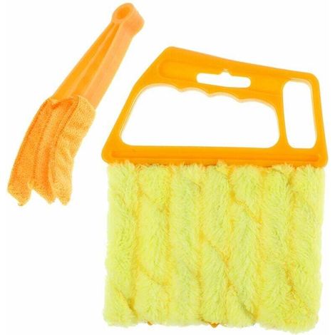 UlisemBrosse de Nettoyage pour Stores vénitiens en Microfibre Outil de Nettoyage pour Stores vénitiens Brosse Lavable pour Stores en Bois Volets Rainures Espaces Ventilateurs Climatiseurs (1/4)