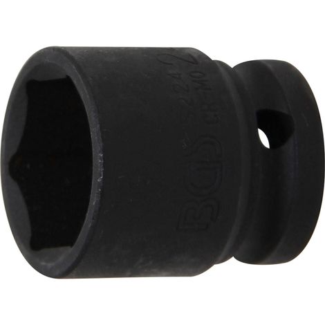 BGS Kraft-Steckschlüssel-Einsatz Sechskant Antrieb Innenvierkant 12,5 mm (1/2") SW 24 mm - 5224