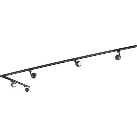 Smart 1-Phase Track Lighting System Incl. 5 Wifi GU10 Black - Iconic Gissi