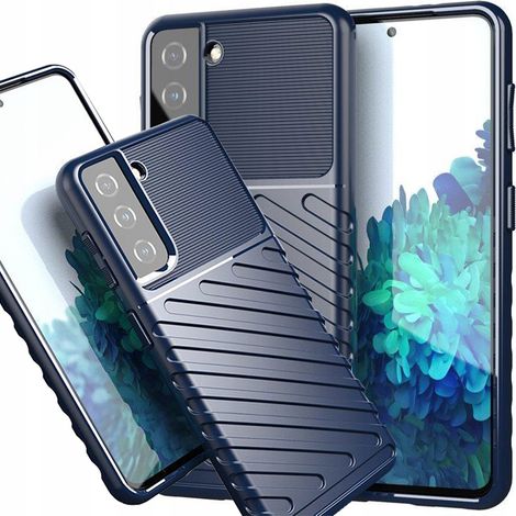 Custodia Thunder Case per Samsung Galaxy A14 5G, cover protettiva in silicone blu (1/5)