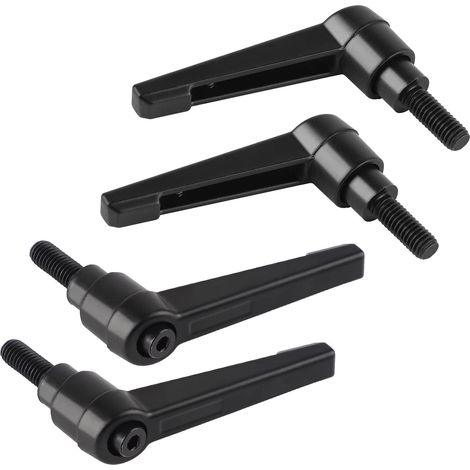 4 - Poignée De Serrage - Levier Réglable - Fixation Rapide Pour Machine-Outil - Noir Mat - M6x16mm (1/5)