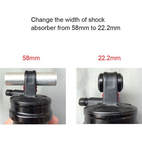 Kit de montage adaptateur pour amortisseur arrière de VTT 58 mm vers 22,2 mm (22,2 x 8 mm) (1/5)