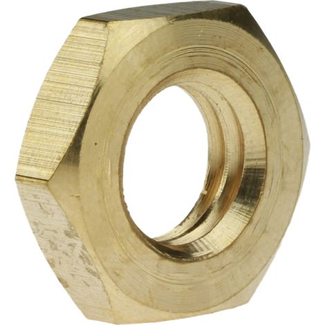 Reidl DIN 936 Sechskantmutter niedrige Form mit Fase M 16 Messing blank (1/4)