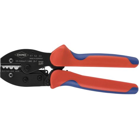KNIPEX 97 52 33 PreciForce® Pinza per capicorda con manici multicomponente brunita 220 mm