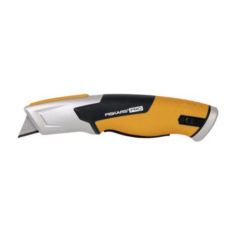 Cutter de seguridad Pro Fiskars naranja y negro