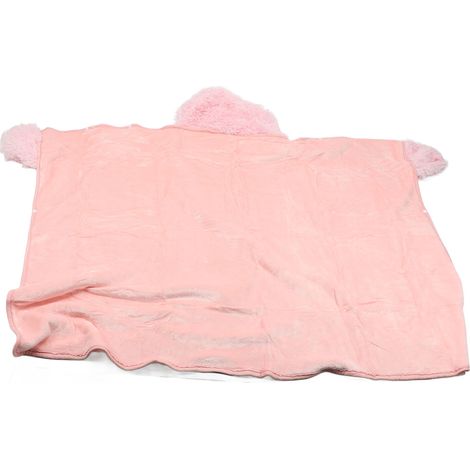 Plaid portable épaissi velours adorable capuche poncho loungewear de hiver printemps automne cadeau rose (1/2)