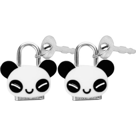 de 2 mini cadenas en m tal en forme de panda pour bo tes de