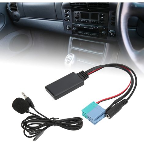 Câble audio Bluetooth stéréo de voiture de 150 cm avec adaptateur microphone et port mini ISO pour système audio Porsche Becker (1/5)
