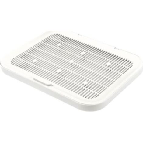 Tapis de litière pour chat avec design double couche, tapis de sol pour piège à litière avec grilles en maille, tapis de contrôle réutilisable et imperméable pour bac à litière, 40 x 30 x 4 cm Beige (1/5)