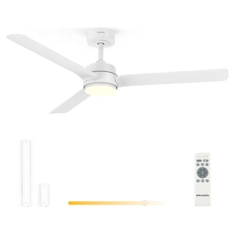 Ventilador de Techo Grunkel SKYEASY52/ 30W/ 3 Aspas 132cm/ 6 Velocidades