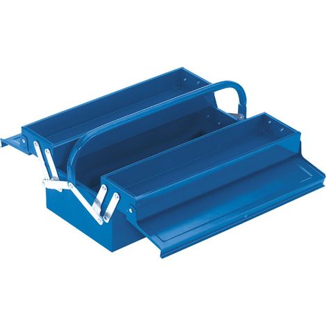 Draper 86673 Heavy-Duty Open-Flip Toolbox with 2 Compartments, 430 x 170 x 210 mm, Durable Storage Organizer (1/5)