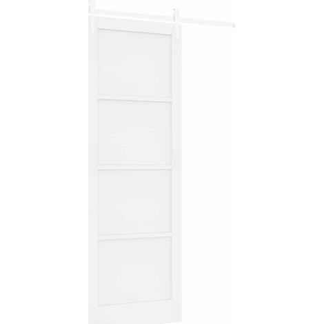 Porte coulissante ORKDAL, blanche, 83 x 232 cm, pin massif.