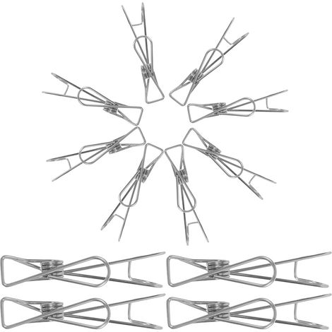 12 crochets de porte douche en acier inoxydable doré, porte-serviettes salle bain, pinces robustes (1/5)
