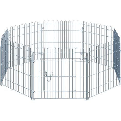 Parc à chiots, enclos pour chiots, barrière pour chiots, ensemble de 8 pièces, L 63 x H 60 cm