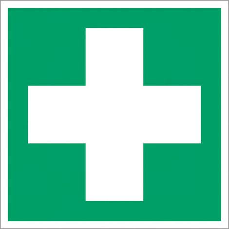 Pannello adesivo ISO 7010 "Primo soccorso" - E003