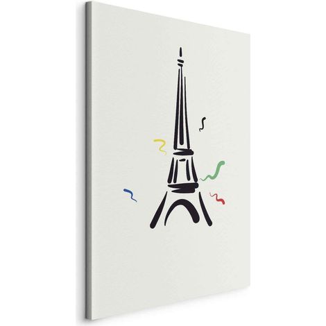 Leinwand artgeist eiffelturm schwarz creme 40x60 cm