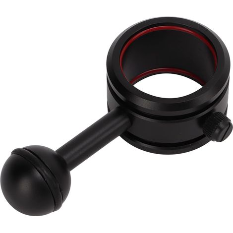 Lampe de Poche Bras de Boule de Plongée Support de Revêtement Dur anodisé Robuste pour Torche de Plongée Amateurs de Photographie en Alliage D'aluminium Noir (1/5)