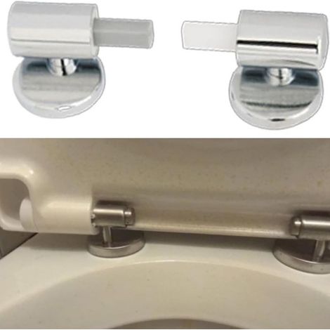 Comfortable Toilet Lid Lowering Mechanism Set, ABS Texture Toilet Seat Hinges, Quiet Close Lid Accessories for Toilet (1/5)