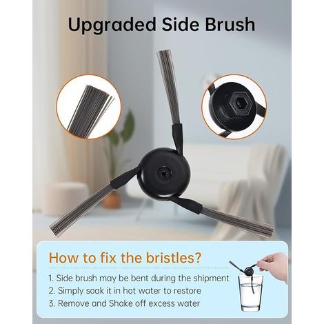 Zubehörset für Dreame X50 Ultra Complete/L40s Pro Ultra/L50 Pro Ultra, Ersatzteile für Mova V50 Ultra mit 2 Doppelhauptbürsten, 4 Filtern, 6 Wischpads, 6 Seitenbürsten (1/5)