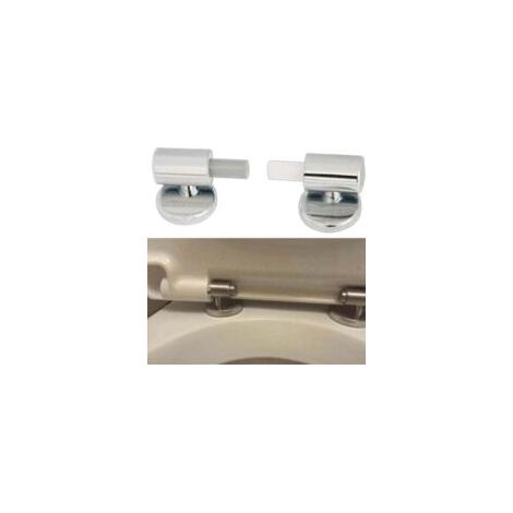 Crezuo Komfort-Absenkmechanismus-Set für WC-Sitz, WC-Sitzscharnier aus strukturiertem ABS, WC-Sitz mit Absenkautomatik