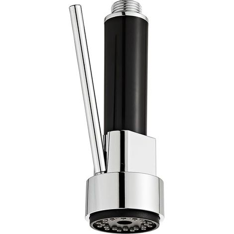 Pommeau de douche extractible de rechange pour robinet de cuisine, finition chromée, en ABS, avec raccord universel 1/2", installation facile sur robinet à position unique. (1/5)