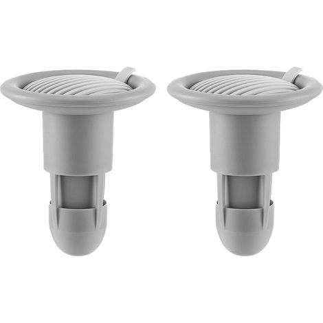 Piège à cheveux en silicone durable avec siphon de sol pour toilettes, déodorant intégré, gris (1/2)