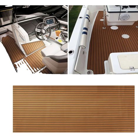Tapis de sol pour bateau, antidérapant, étanche, Marron (1/2)
