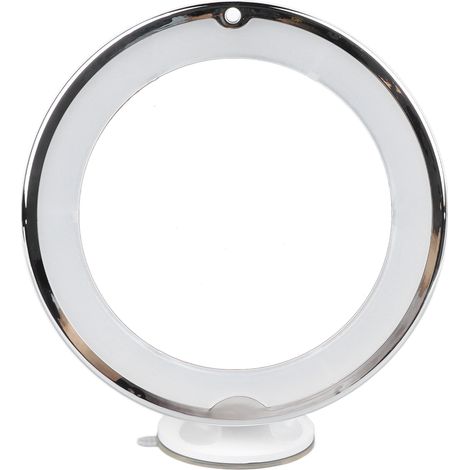 Miroir de maquillage LED 10x grossissement, ventouse, portable, cosmétique, pour voyage et maison (1/5)