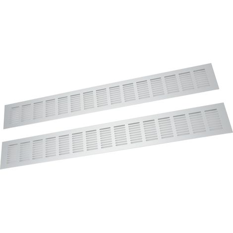 2 Stück Lüftungsgitter aus Aluminiumlegierung, rechteckige Lüftungsplatte für Schränke, Schuhschränke, Kleiderschränke, 80 x 600 mm (1/5)
