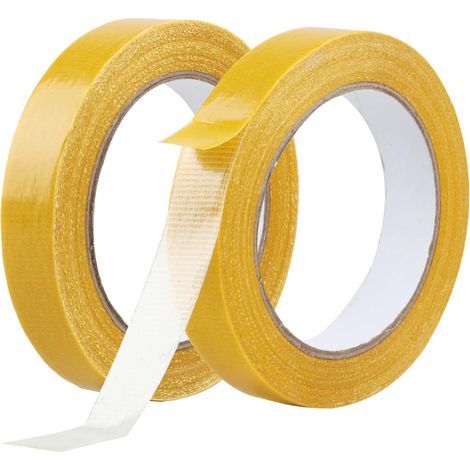 Pack of 2 rolls of extra strong double-sided carpet tape - Extra strong - Removable - 20 mm x 20 m - Double-sided - For carpets and floor coverings (1/5)