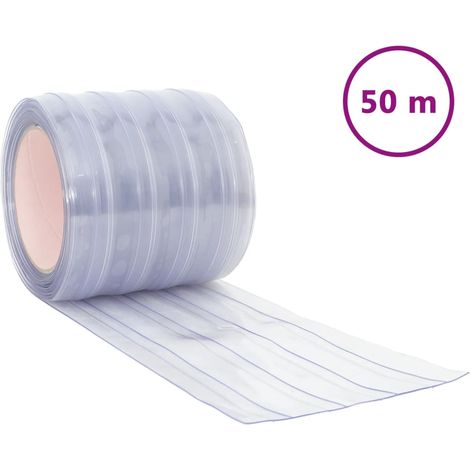 Maison Exclusive - Türvorhang Transparent 200x1,6 mm 50 m PVC