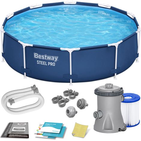 Piscina Steel Pro Bestway 305 cm H.76 cm con pompa